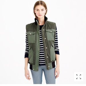 JCrew Army Green Utility Vest
